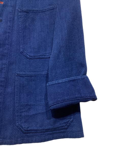 BLUE BLUE（ブルーブルー）BLUE BLUE (ブルーブルー) インディゴ染め 刺し子 カバーオール ネイビー サイズ:1の古着・服飾アイテム