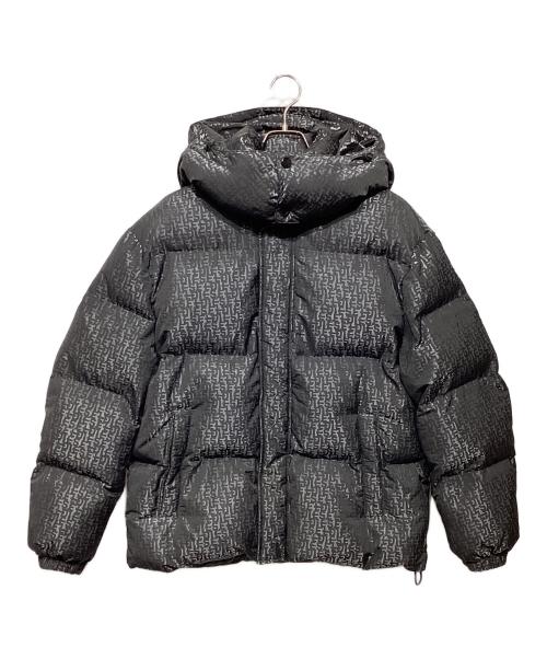 DIESEL（ディーゼル）DIESEL (ディーゼル) モノグラム柄 パフジャケット ブラック×グレー サイズ:48の古着・服飾アイテム