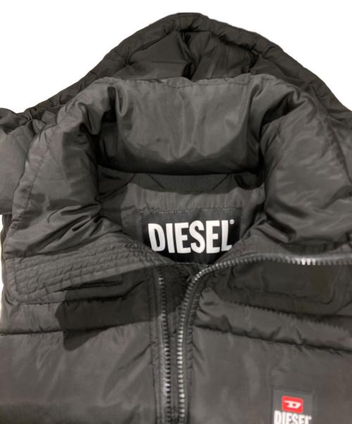 DIESEL（ディーゼル）DIESEL (ディーゼル) スモールロゴ 中綿ベスト ブラック サイズ:Sの古着・服飾アイテム