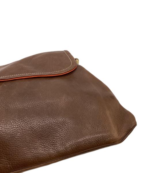 PRADA（プラダ）PRADA (プラダ) チェーンハンドバッグ ブラウンの古着・服飾アイテム