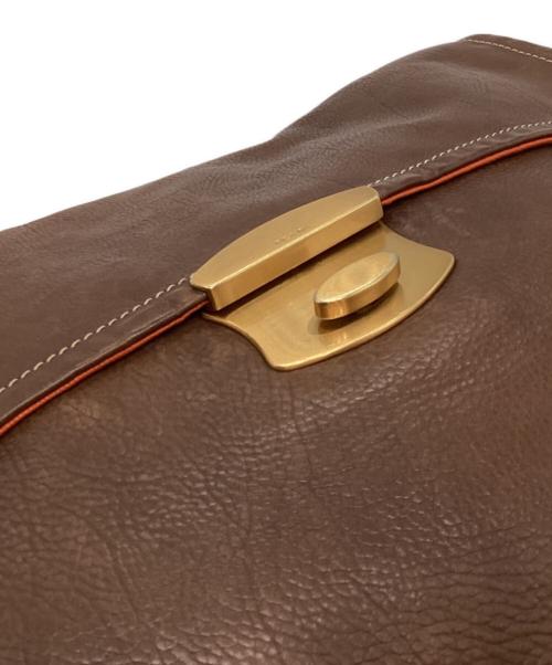 PRADA（プラダ）PRADA (プラダ) チェーンハンドバッグ ブラウンの古着・服飾アイテム