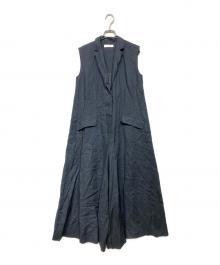 ebure（エブール）の古着「リネンオールインワン」｜ネイビー
