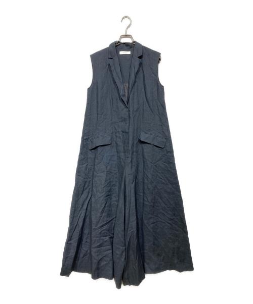 ebure（エブール）ebure (エブール) リネンオールインワン ネイビー サイズ:36の古着・服飾アイテム