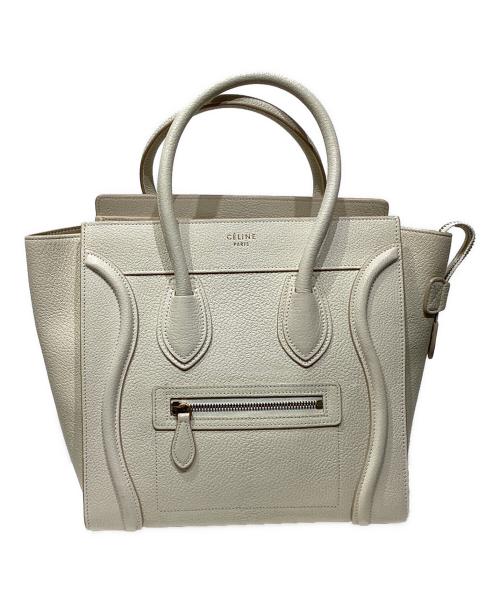 CELINE（セリーヌ）CELINE (セリーヌ) ラゲージ マイクロ ショッパー ハンドバッグ ベージュの古着・服飾アイテム