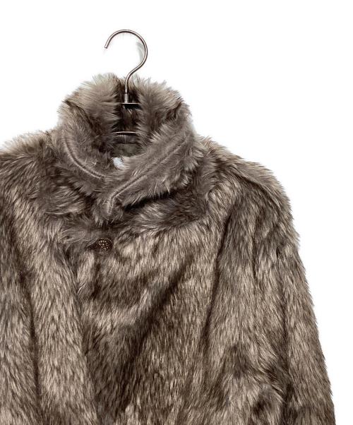 ACLENT（アクレント）ACLENT (アクレント) Stand collar volume fur coat 12421-577132 ブラウン サイズ:Sの古着・服飾アイテム