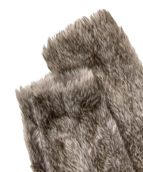 ACLENT（アクレント）ACLENT (アクレント) Stand collar volume fur coat 12421-577132 ブラウン サイズ:Sの古着・服飾アイテム