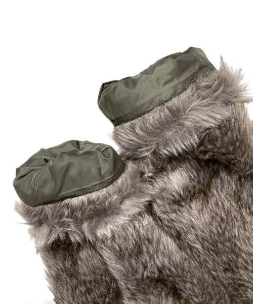 ACLENT（アクレント）ACLENT (アクレント) Stand collar volume fur coat 12421-577132 ブラウン サイズ:Sの古着・服飾アイテム