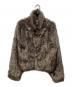 ACLENT（アクレント）の古着「Stand collar volume fur coat 12421-577132」｜ブラウン