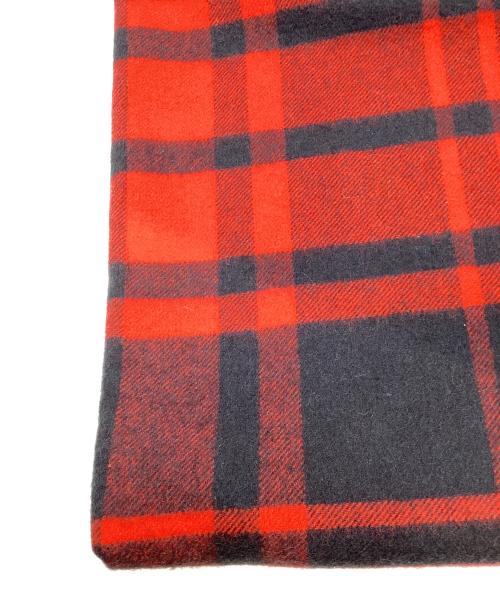 JOHNSTONS OF ELGIN（ジョンストンズオブエルガン）JOHNSTONS OF ELGIN (ジョンストンズオブエルガン) チェック大判ストール レッド×ネイビーの古着・服飾アイテム