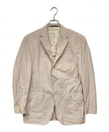 POLO RALPH LAUREN（ポロ・ラルフローレン）の古着「シアサッカーテーラードジャケット」｜ブラウン×ホワイト