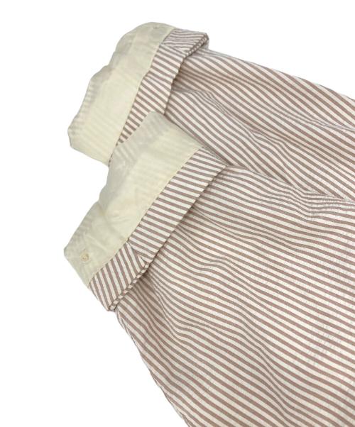 POLO RALPH LAUREN（ポロ・ラルフローレン）POLO RALPH LAUREN (ポロ・ラルフローレン) シアサッカーテーラードジャケット ブラウン×ホワイト サイズ:39Sの古着・服飾アイテム