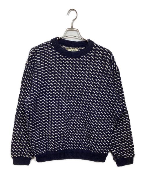 L.L.Bean（エルエルビーン）L.L.Bean (エルエルビーン) バーズアイニット ネイビー サイズ:Lの古着・服飾アイテム