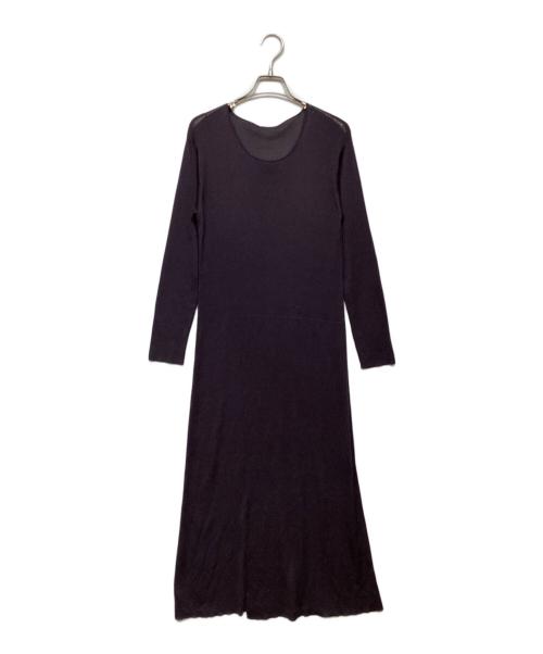 JURGEN LEHL（ヨーガンレール）JURGEN LEHL (ヨーガンレール) シルクニットワンピース パープル サイズ:Mの古着・服飾アイテム