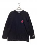 WILDSIDE YOHJI YAMAMOTOワイルドサイド ヨウジ ヤマモト）の古着「Embroidery Long Sleeve T-shirt」｜ブラック