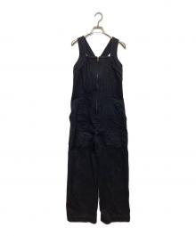 BLAMINK（ブラミンク）の古着「ブラックデニムオールインワン」｜ブラック
