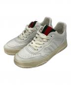 GUCCIグッチ）の古着「Re-Web リウェブ レザースニーカー　785728」｜ホワイト