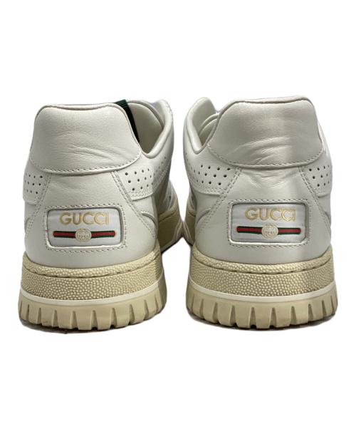 GUCCI（グッチ）GUCCI (グッチ) Re-Web リウェブ レザースニーカー　785728 ホワイト サイズ:US7の古着・服飾アイテム