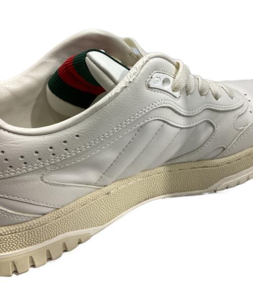 GUCCI（グッチ）GUCCI (グッチ) Re-Web リウェブ レザースニーカー　785728 ホワイト サイズ:US7の古着・服飾アイテム