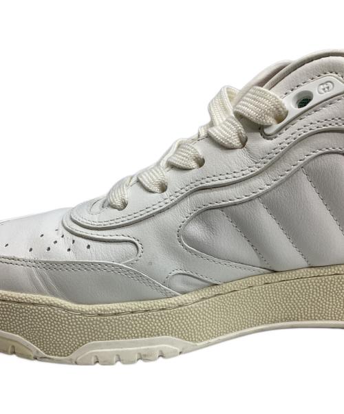 GUCCI（グッチ）GUCCI (グッチ) Re-Web リウェブ レザースニーカー　785728 ホワイト サイズ:US7の古着・服飾アイテム