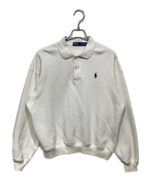 POLO RALPH LAUREN（ポロ・ラルフローレン）POLO RALPH LAUREN (ポロ・ラルフローレン) polo-collar sweatshirt ホワイト サイズ:Sの古着・服飾アイテム
