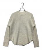 Lauren Manoogianローレン マヌージアン）の古着「ラウンドカット クルーネックニット」｜ホワイト