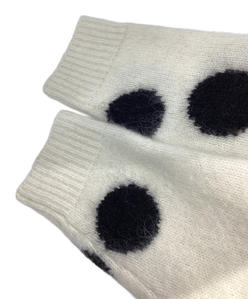 stussy（ステューシー）stussy (ステューシー) DICE FUZZY CREW KNIT ブラック×ホワイト サイズ:Mの古着・服飾アイテム