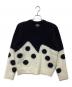 stussy（ステューシー）の古着「DICE FUZZY CREW KNIT」｜ブラック×ホワイト
