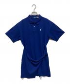 POLO RALPH LAURENポロ・ラルフローレン）の古着「ピケ Polo ラップ ミニ ドレス」｜ブルー