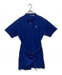 POLO RALPH LAUREN（ポロ・ラルフローレン）の古着「ピケ Polo ラップ ミニ ドレス」｜ブルー
