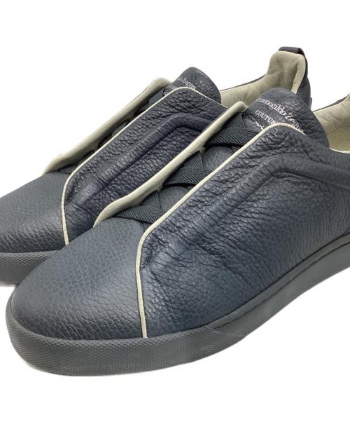 ERMENEGILDO ZEGNA（エルメネジルド・ゼニア）ERMENEGILDO ZEGNA (エルメネジルド・ゼニア) トルプルX スニーカー ネイビー サイズ:US8の古着・服飾アイテム