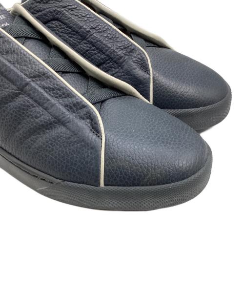 ERMENEGILDO ZEGNA（エルメネジルド・ゼニア）ERMENEGILDO ZEGNA (エルメネジルド・ゼニア) トルプルX スニーカー ネイビー サイズ:US8の古着・服飾アイテム