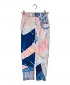 Mikio Sakabe×タカノ綾ミキオサカベ×タカノアヤ）の古着「アートプリントパンツ」｜ブルー×ピンク