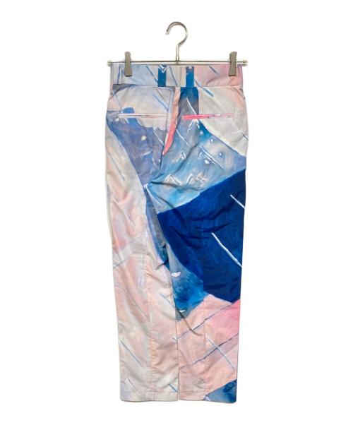 Mikio Sakabe（ミキオサカベ）Mikio Sakabe (ミキオサカベ) タカノ綾 (タカノアヤ) アートプリントパンツ ブルー×ピンク サイズ:Sの古着・服飾アイテム