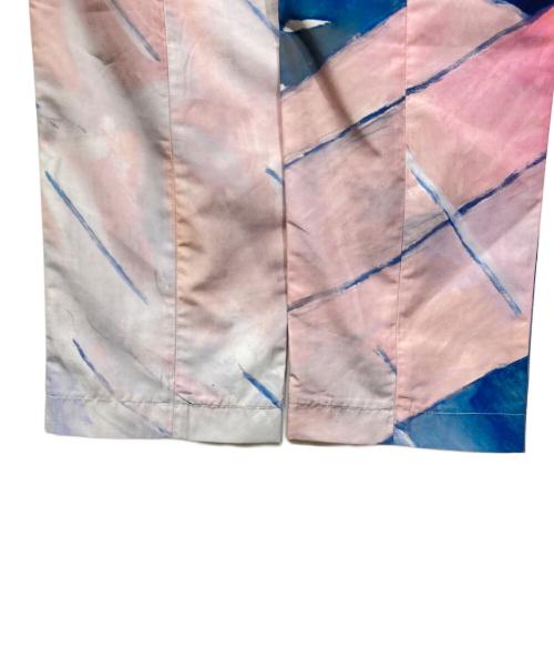 Mikio Sakabe（ミキオサカベ）Mikio Sakabe (ミキオサカベ) タカノ綾 (タカノアヤ) アートプリントパンツ ブルー×ピンク サイズ:Sの古着・服飾アイテム