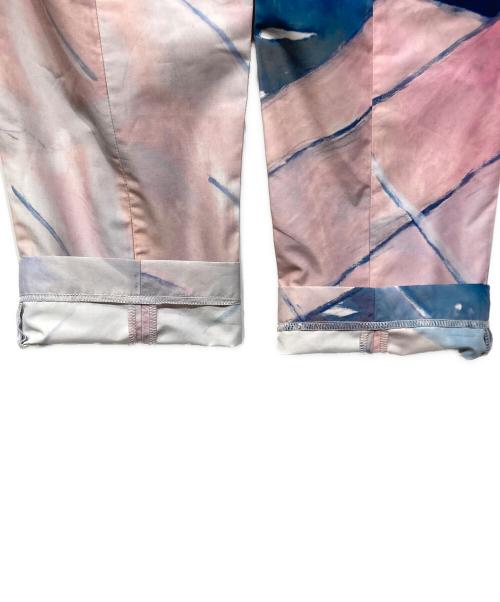 Mikio Sakabe（ミキオサカベ）Mikio Sakabe (ミキオサカベ) タカノ綾 (タカノアヤ) アートプリントパンツ ブルー×ピンク サイズ:Sの古着・服飾アイテム