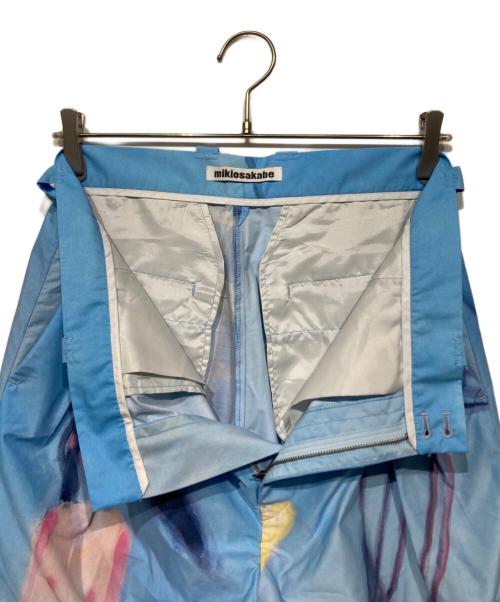 Mikio Sakabe（ミキオサカベ）Mikio Sakabe (ミキオサカベ) タカノ綾 (タカノアヤ) アートプリントパンツ ブルー サイズ:Mの古着・服飾アイテム