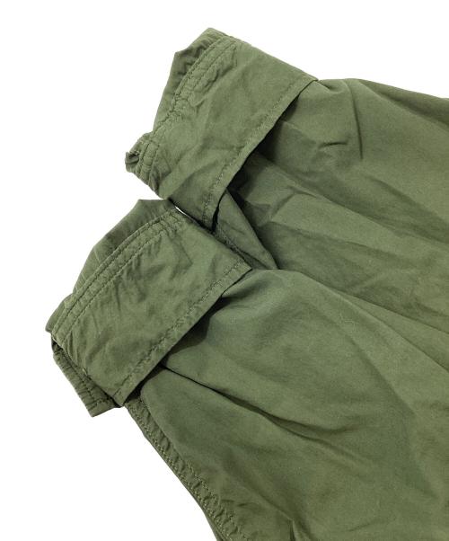 Graphpaper（グラフペーパー）Graphpaper (グラフペーパー) 22SS Garment Dyed Poplin Fatigue Shirt グリーン サイズ:Freeの古着・服飾アイテム