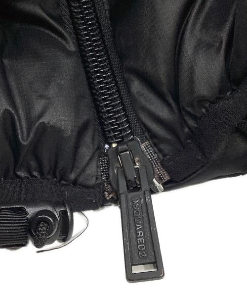 DSQUARED2（ディースクエアード）DSQUARED2 (ディースクエアード) Nylon Hooded Puffer ブラック×オレンジ サイズ:50の古着・服飾アイテム