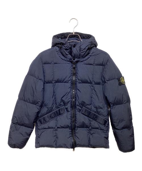 STONE ISLAND（ストーンアイランド）STONE ISLAND (ストーンアイランド) ガーメントダイナイロンフーデッドダウンジャケット ネイビー サイズ:Sの古着・服飾アイテム
