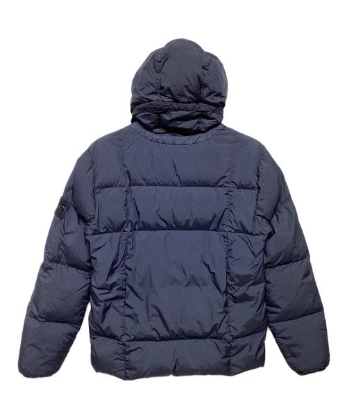 STONE ISLAND（ストーンアイランド）STONE ISLAND (ストーンアイランド) ガーメントダイナイロンフーデッドダウンジャケット ネイビー サイズ:Sの古着・服飾アイテム