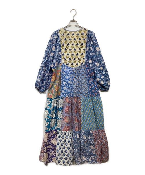 saruche（サルーチェ）saruche (サルーチェ) 総柄フラワープリントワンピース ブルー サイズ:-の古着・服飾アイテム