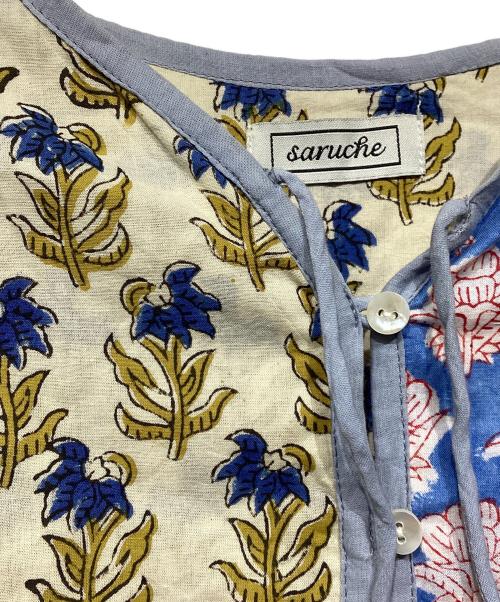 saruche（サルーチェ）saruche (サルーチェ) 総柄フラワープリントワンピース ブルー サイズ:-の古着・服飾アイテム