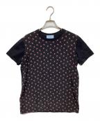 PRADAプラダ）の古着「フローラル柄Tシャツ」｜ブラック