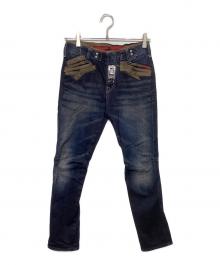 LE JEAN DE MARITHE+FRANCOIS GIRBAUD（マリテフランソワジルボー）の古着「ターンロックデザインデニムパンツ」｜インディゴ