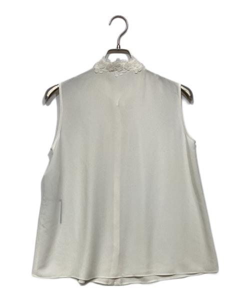 ANAYI（アナイ）ANAYI (アナイ) ジョーゼットフラワーノースリブラウス10251713600 ホワイト サイズ:38 未使用品の古着・服飾アイテム