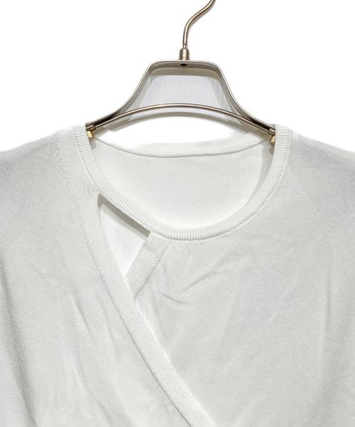 ANAYI（アナイ）ANAYI (アナイ) アシメカシュクールプルオーバー ホワイト サイズ:38の古着・服飾アイテム