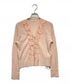 ANAYIアナイ）の古着「フルールVネック8分袖カーディガン」｜ピンク