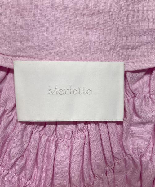 merlette（マーレット）merlette (マーレット) ギャザーフレアスカート ピンク サイズ:8の古着・服飾アイテム