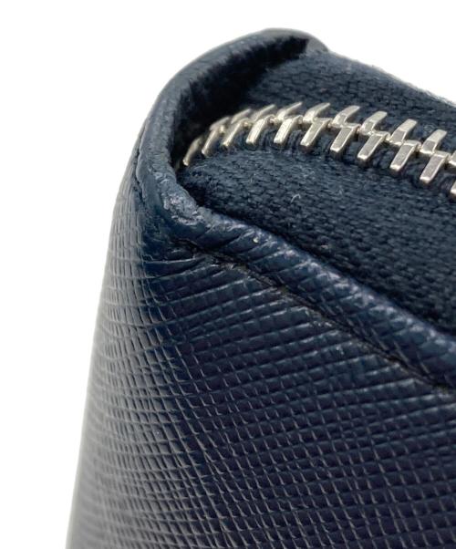 PRADA（プラダ）PRADA (プラダ) サフィアーノ ラウンドファスナー財布 ネイビーの古着・服飾アイテム