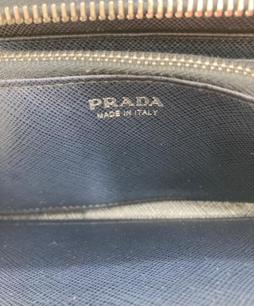 PRADA（プラダ）PRADA (プラダ) サフィアーノ ラウンドファスナー財布 ネイビーの古着・服飾アイテム
